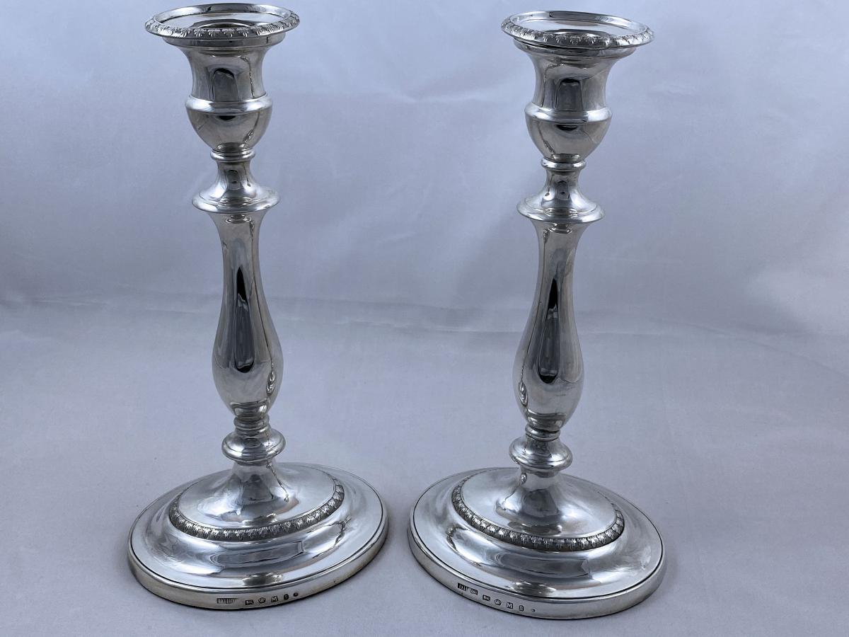 Georgian silver candelabra Daniel Holy 1802