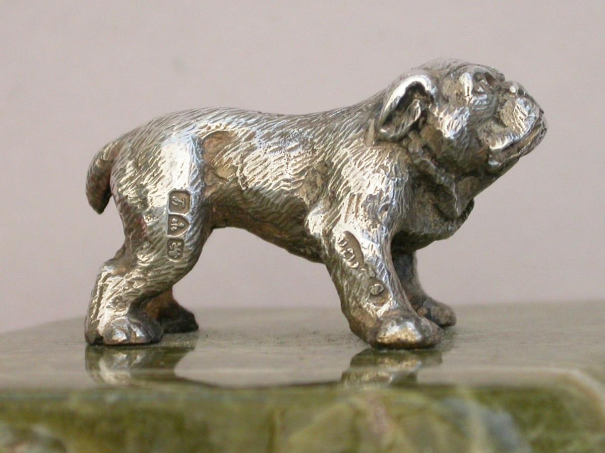 Edwardian Silver British Bulldog Paperweight