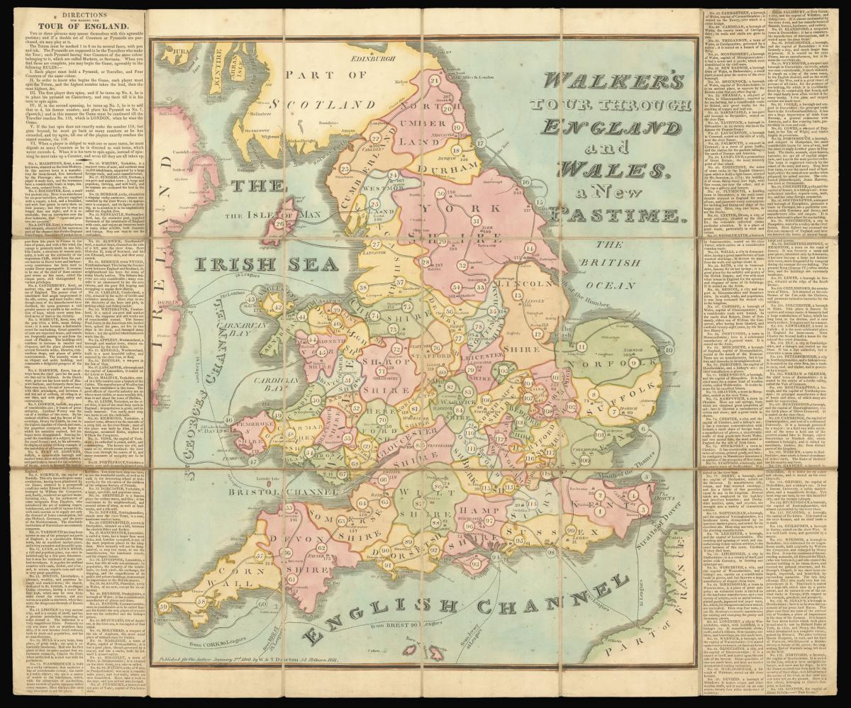 Walker's game map of England