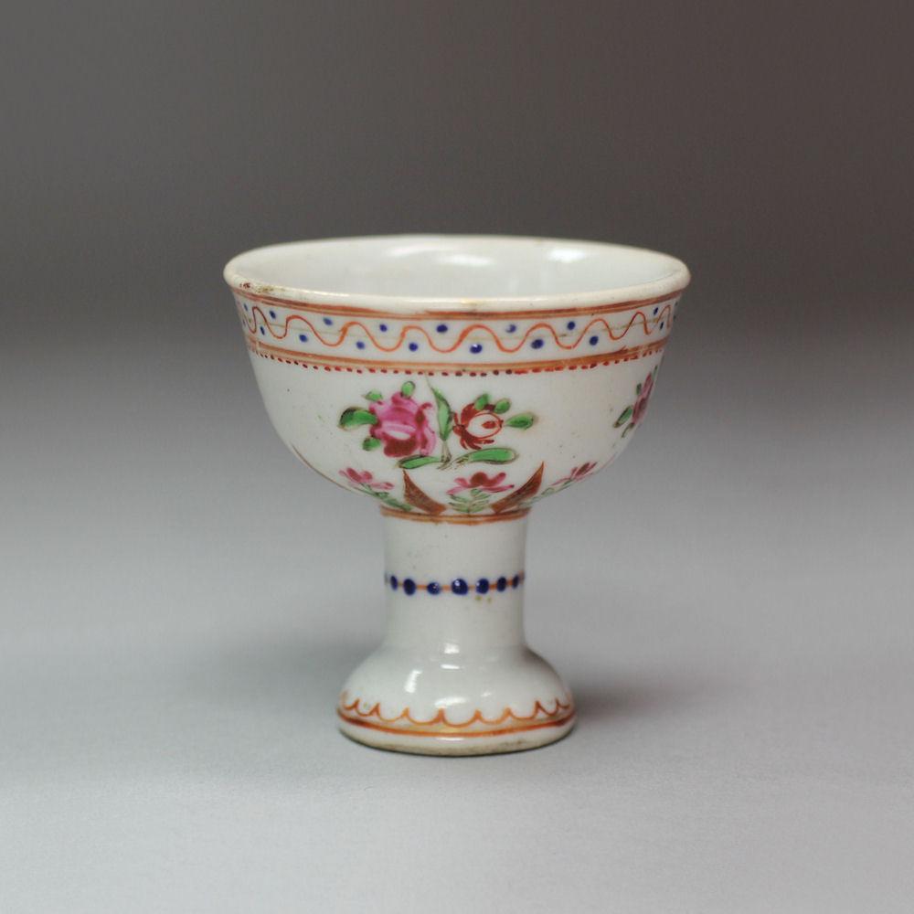 Miniature Chinese famille rose stem cup, Qianlong (1736-95)