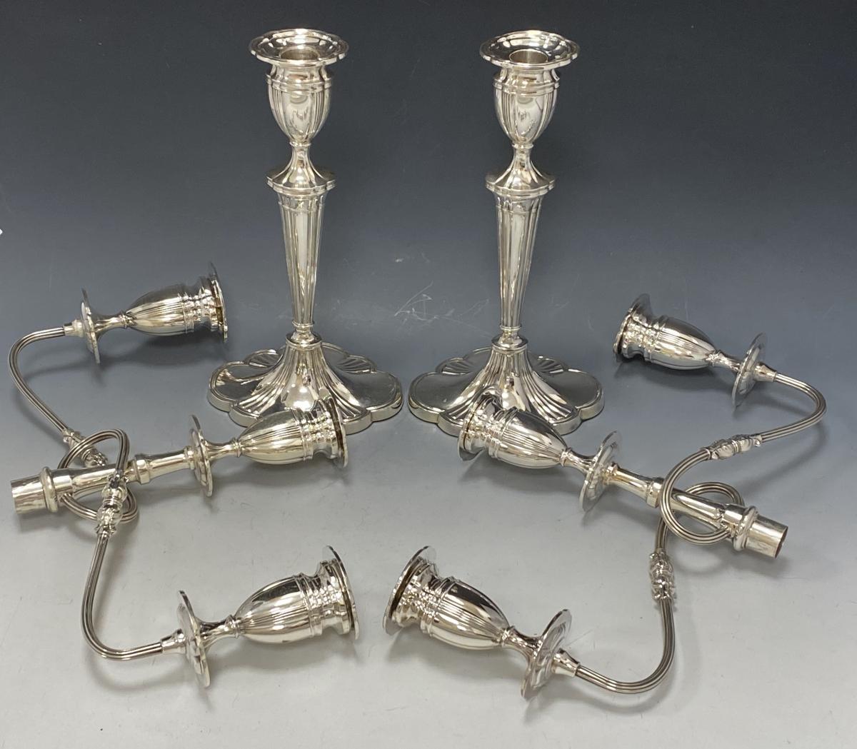 Georgian Sterling silver candelabra 