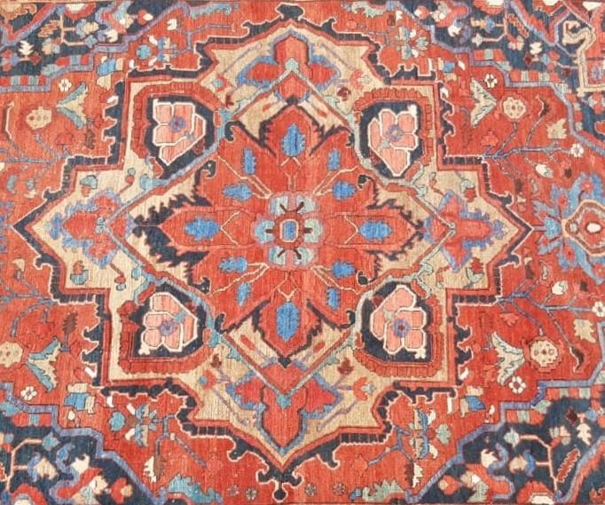 central medallion Persian Karadja carpet