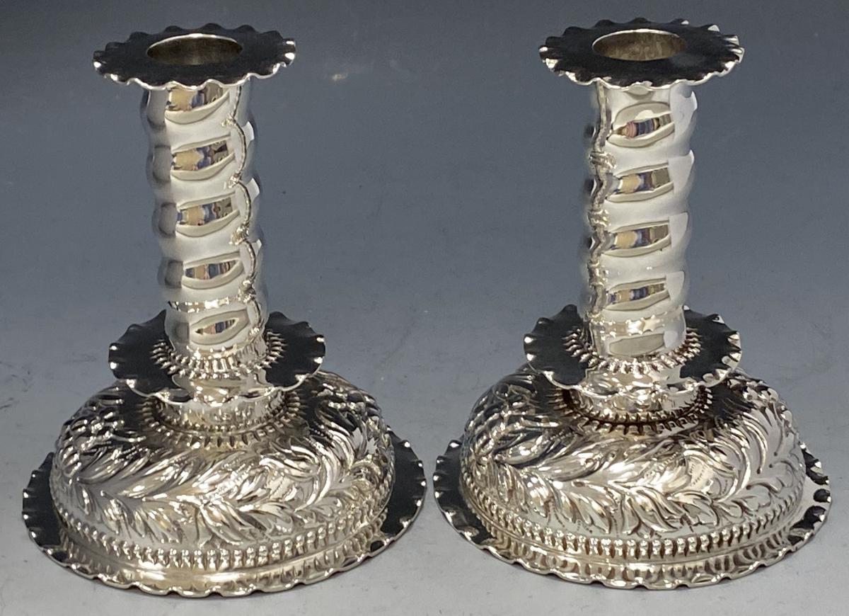 George Fox silver candlesticks 1880