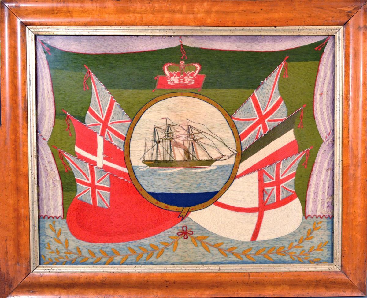 Sailor's Woolwork Flag of Nations, Circa 1875