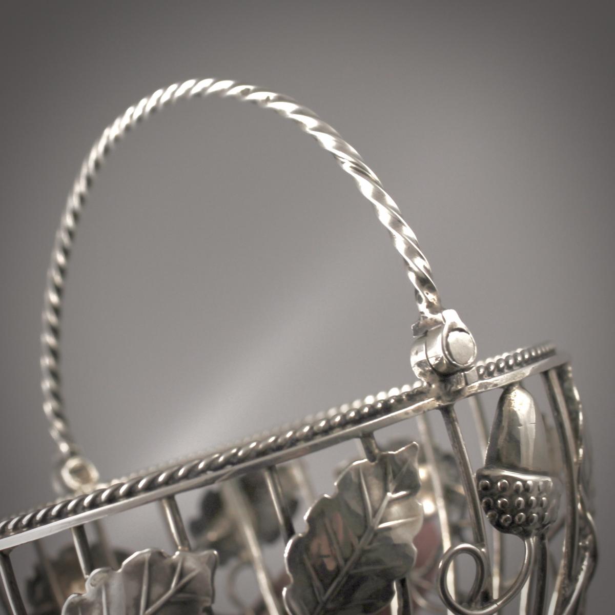 George III Silver Cream Basket by David Bell. Circa 1770