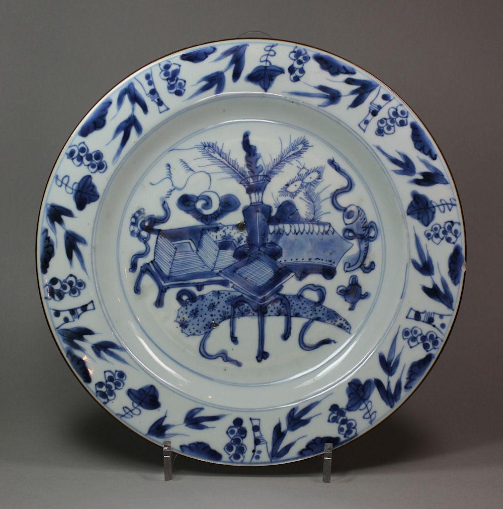Chinese blue and white plate, circa 1720