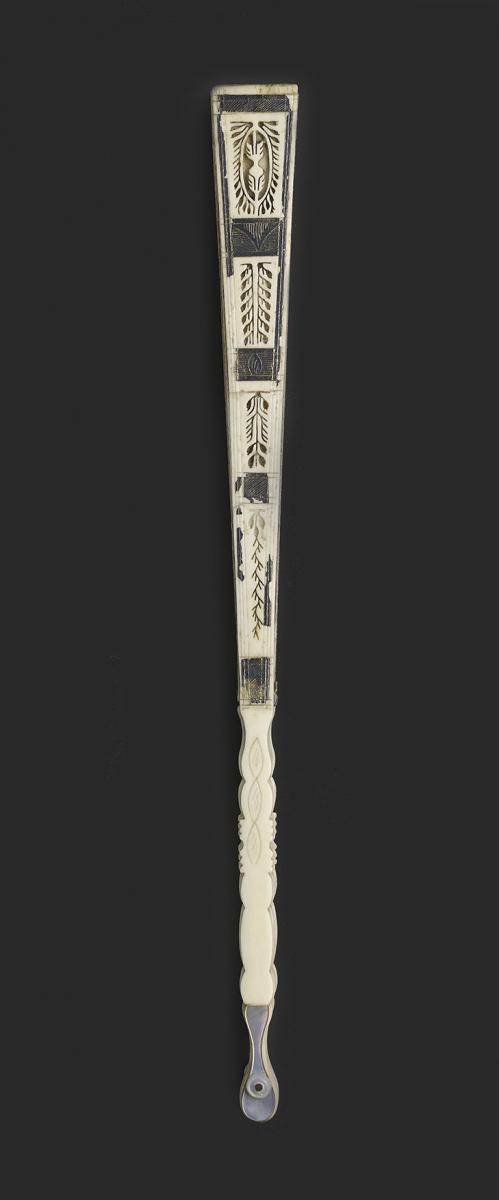 A Chinoiserie Bone and Mother of Pearl Fan, Circa 1760