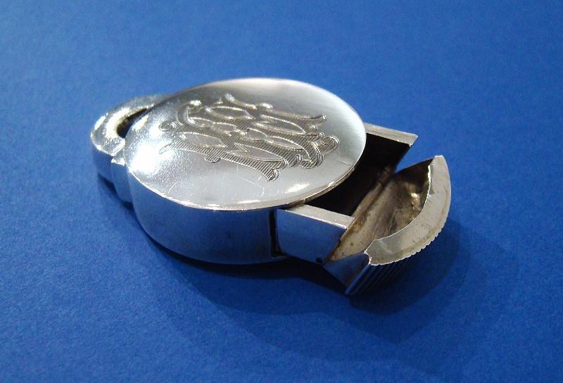 Victorian Silver Padlock Vesta Case