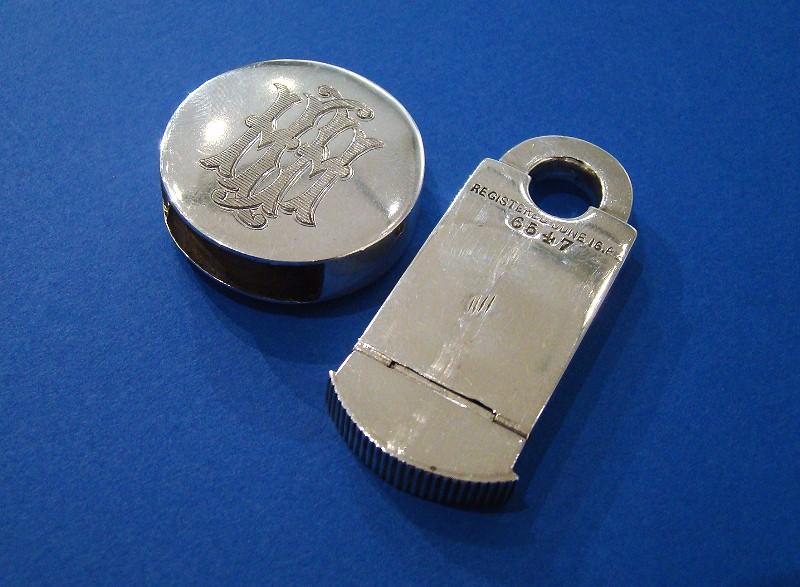 Victorian Silver Padlock Vesta Case