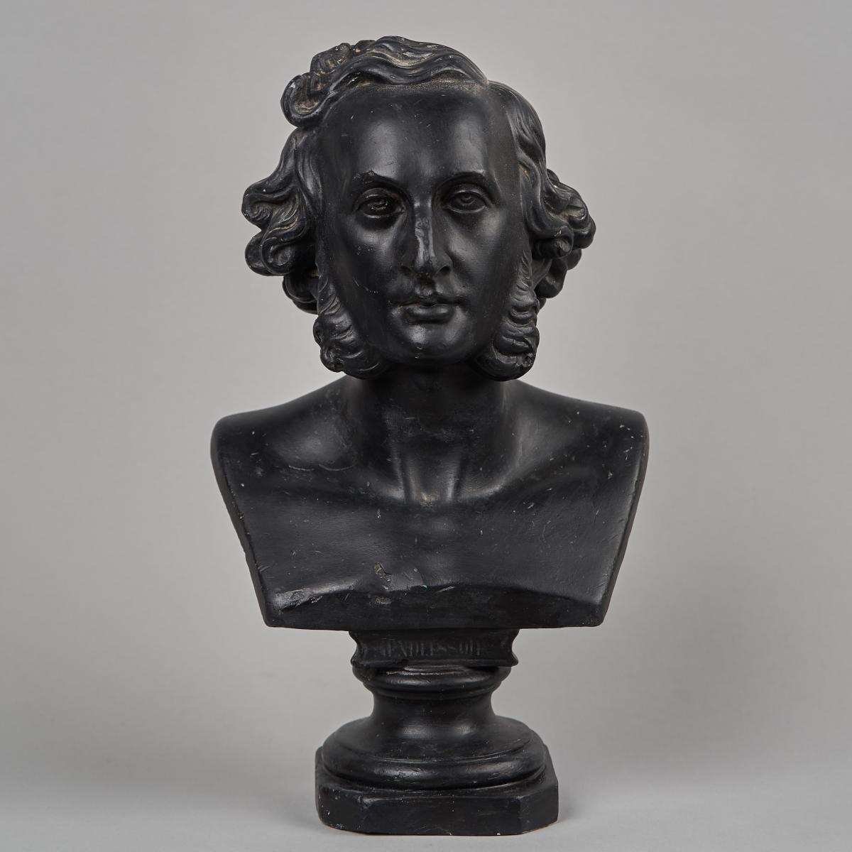 19th century plaster bust of Mendelssohn