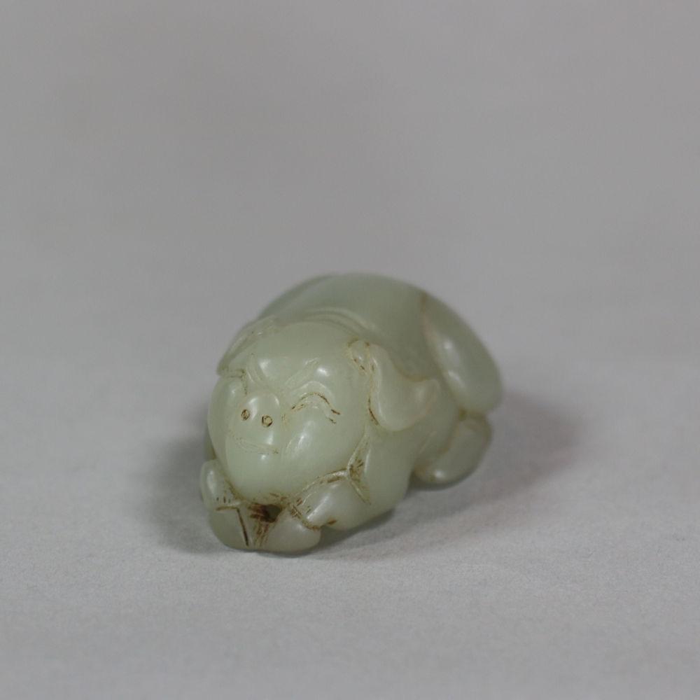 Chinese jade pig, late Qing