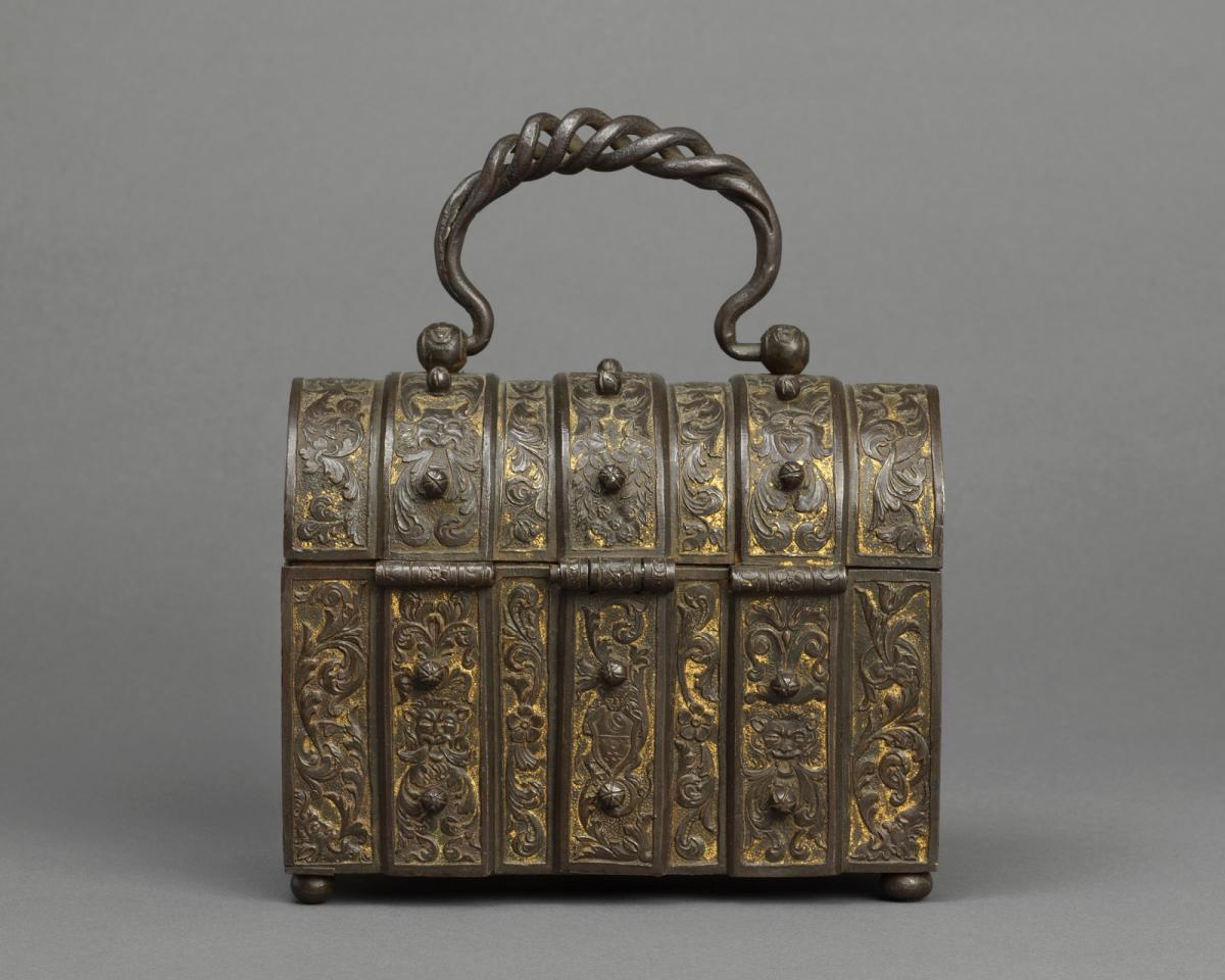 Casket, Engraved iron, with original gilding Italy, Lombardy, second half 16th century