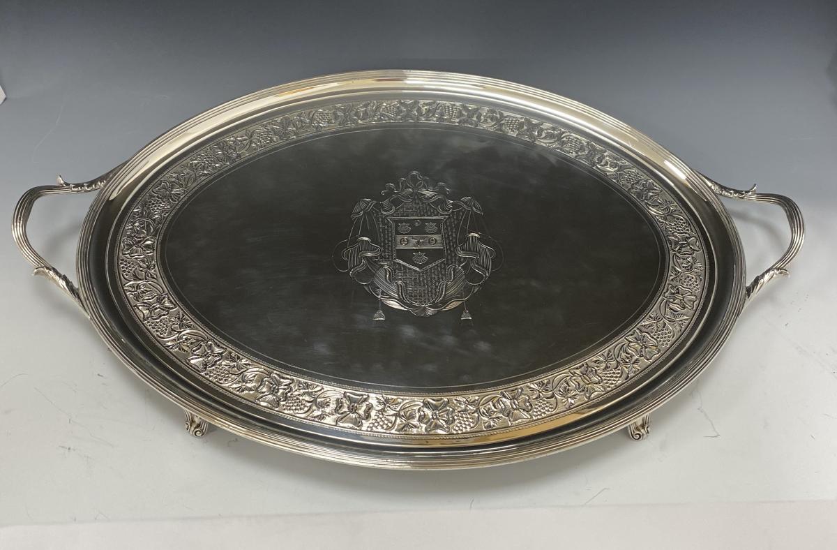 Crouch and Hannam Georgian silver tray 1794