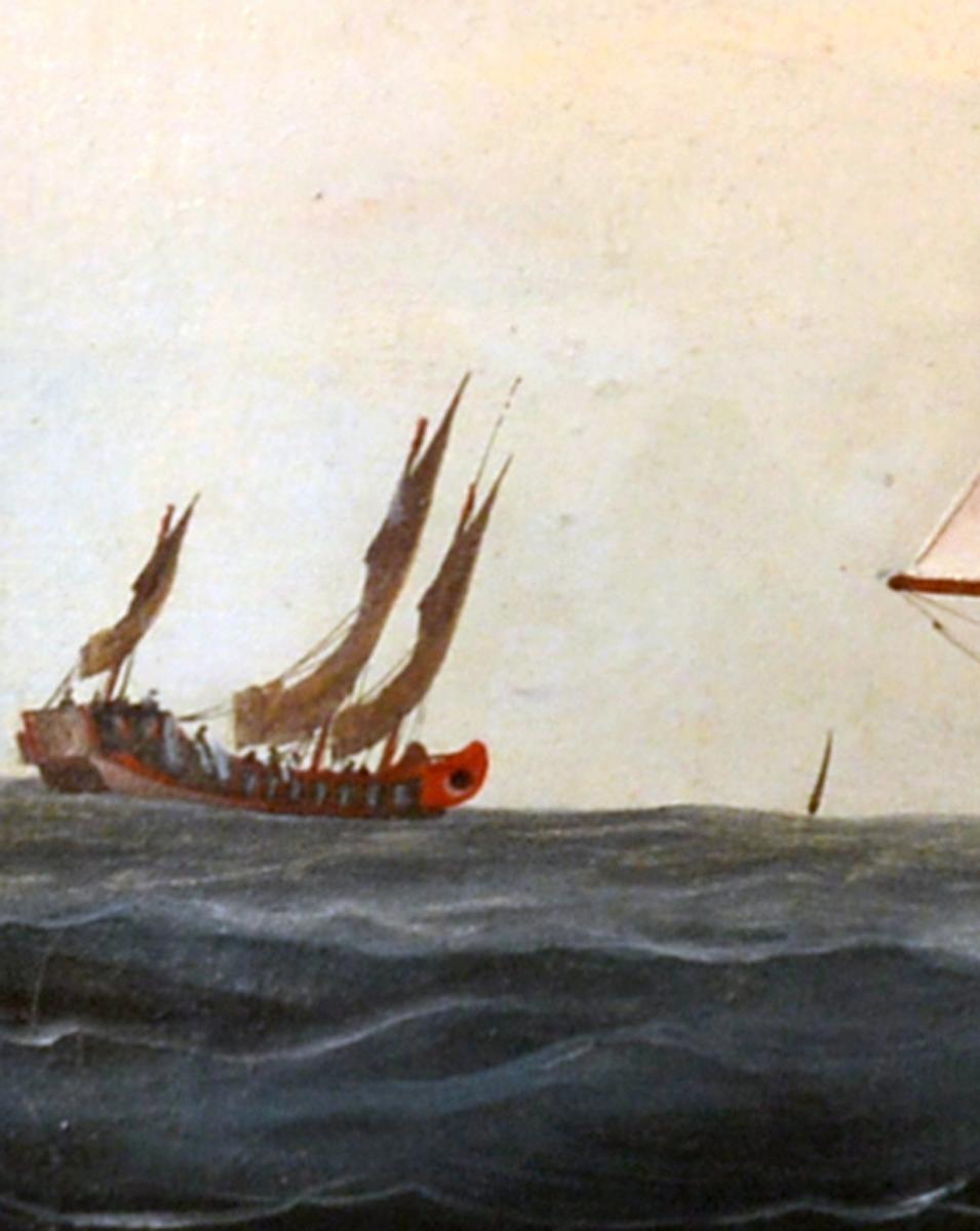 China Trade Painting of the Scottish Schooner, The Lochbulig, Circa 1875