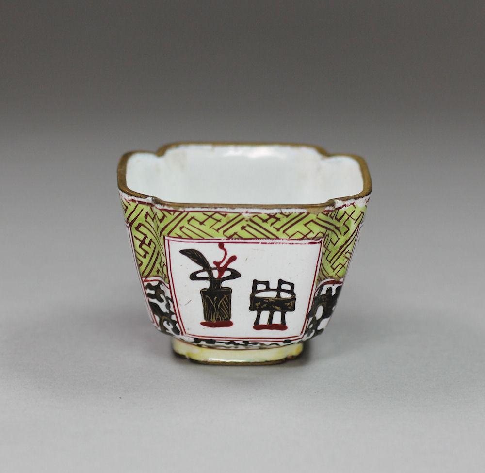Small Chinese Canton enamel cup