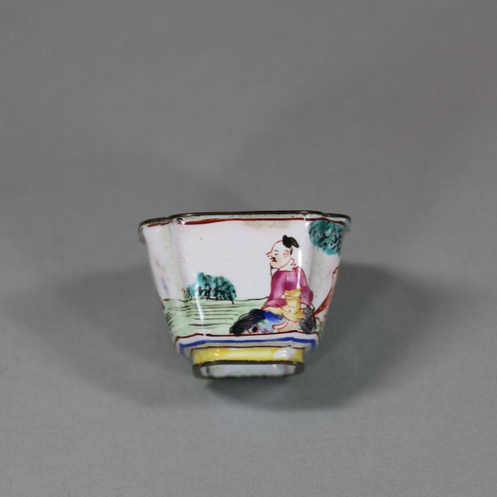 Chinese canton enamel wine cup, Qing (19th century)