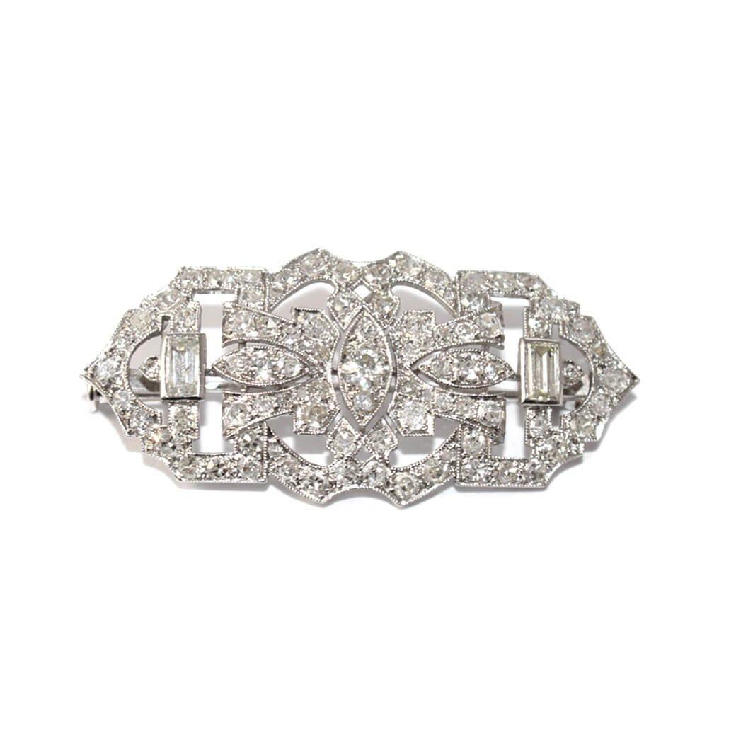 Art Deco Diamond Brooch circa 1930