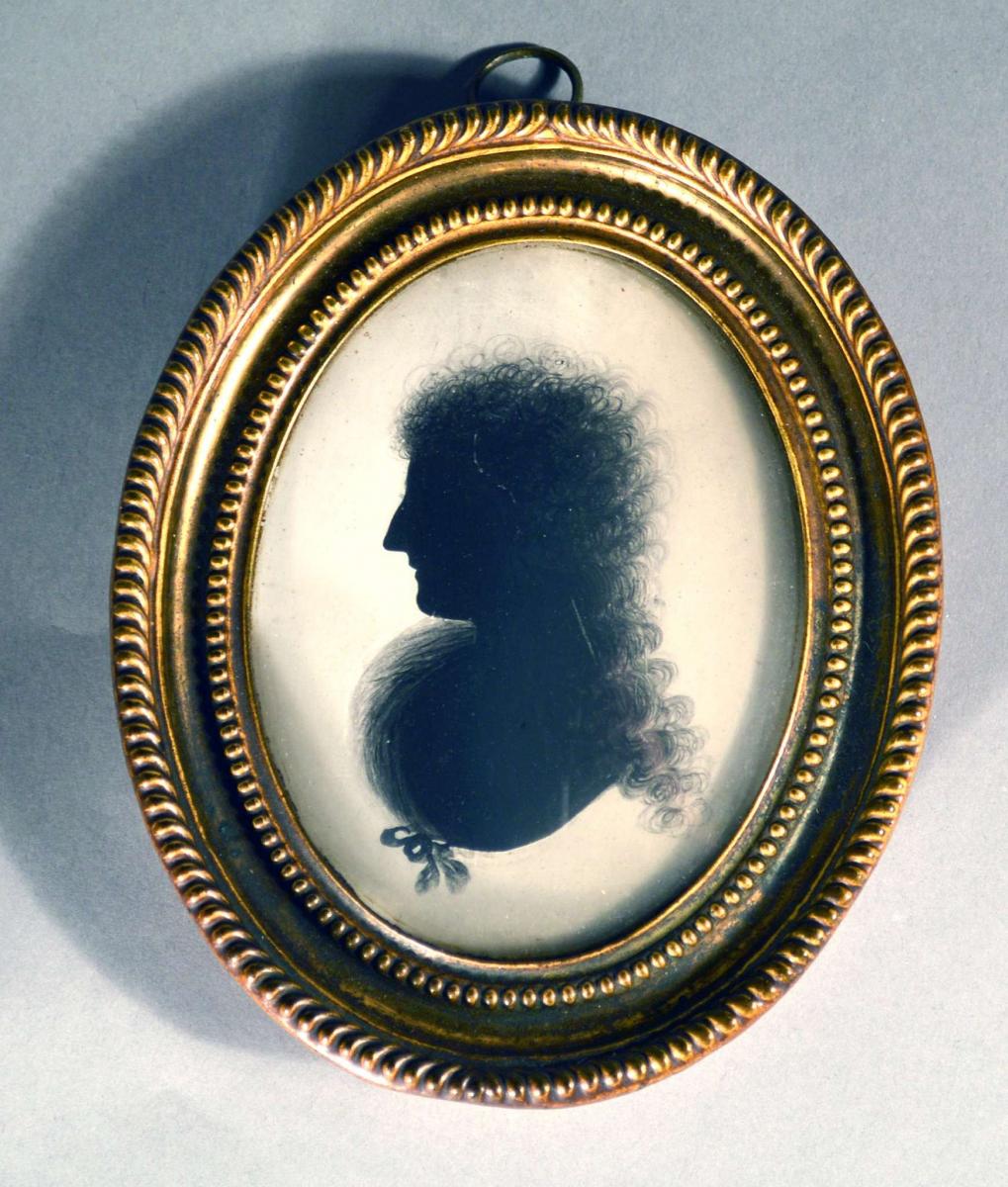 Portrait Miniature Silhouette Profile of Mrs. Graydon, Attributed to John Thomason. Late 18th Century