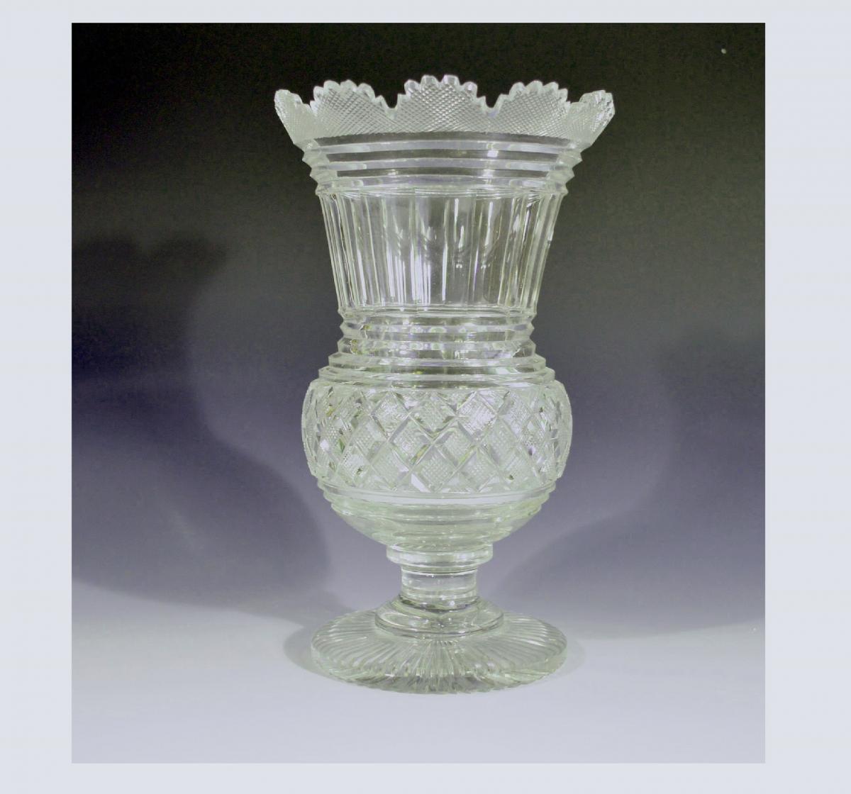 Large Regency Glass Celery Vase, 1820