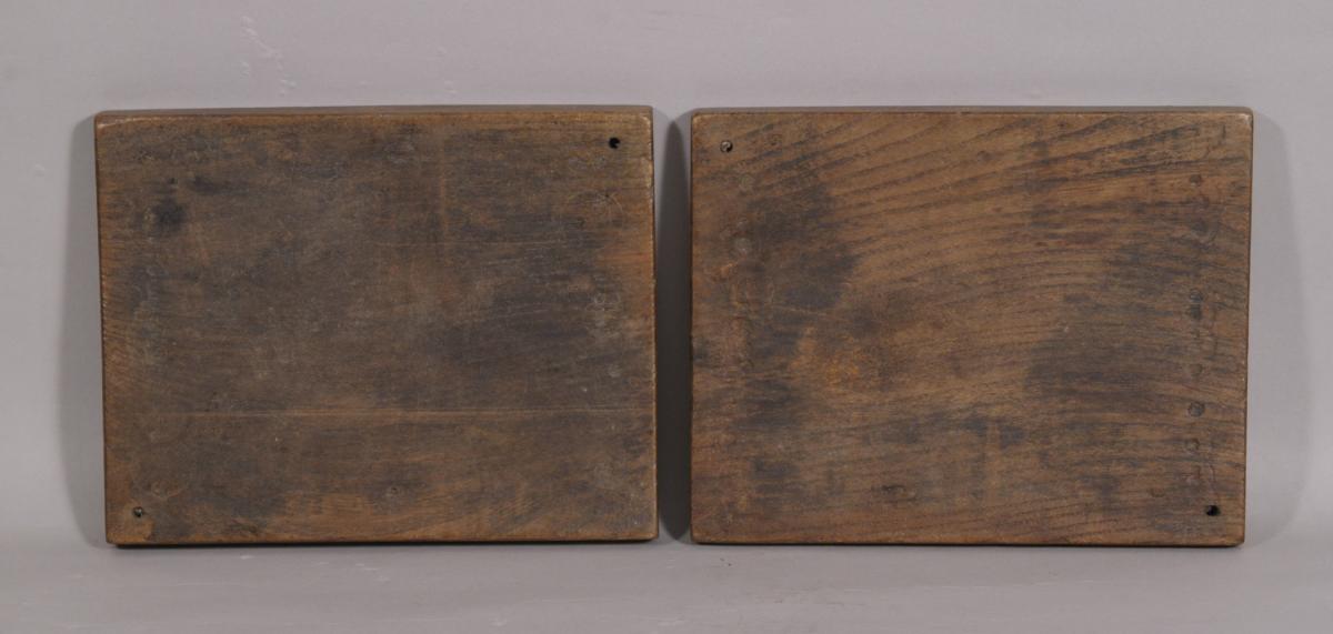 S/4263 Antique Treen 19th Century Double Elm Gingerbread Mould