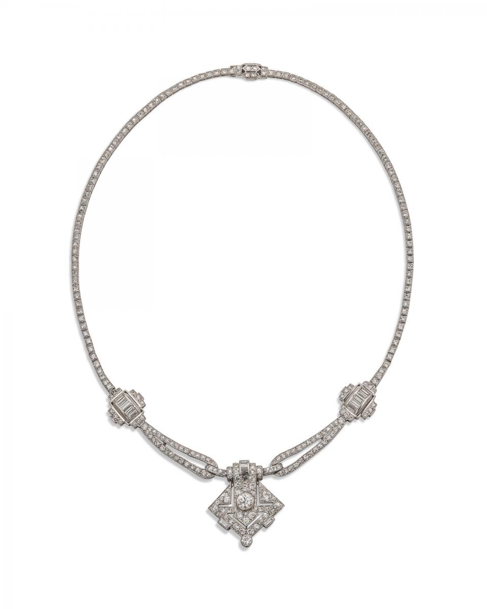 Art Deco Diamond Flower Necklace – Prospect Jewelers