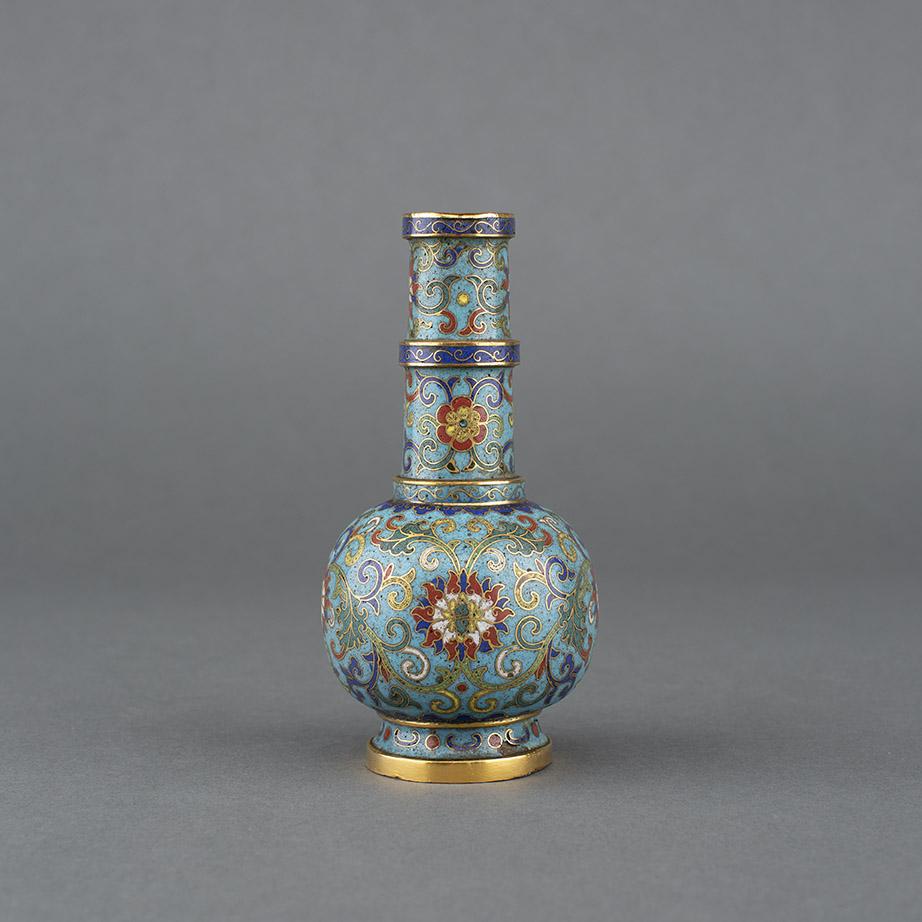 A Chinese imperial cloisonné bottle vase, 1736-1795