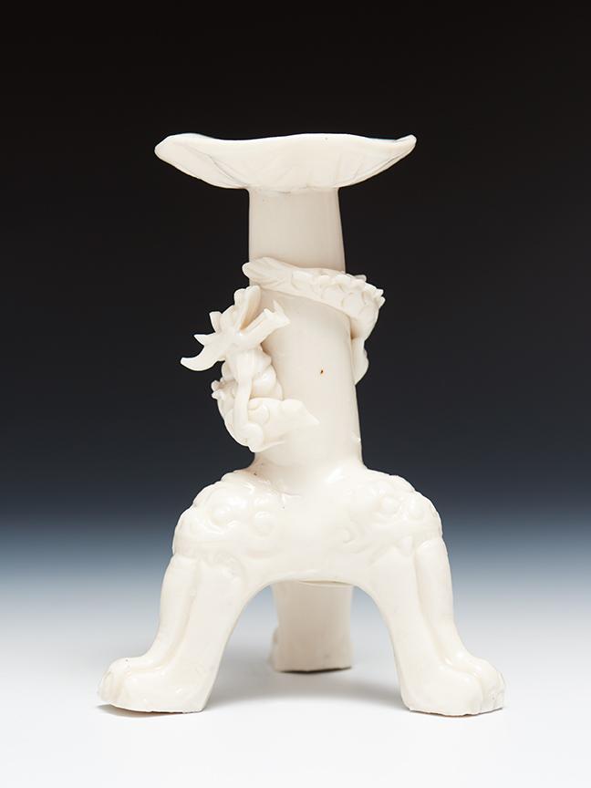 Very rare Dehua porcelain candlestick, Kangxi.