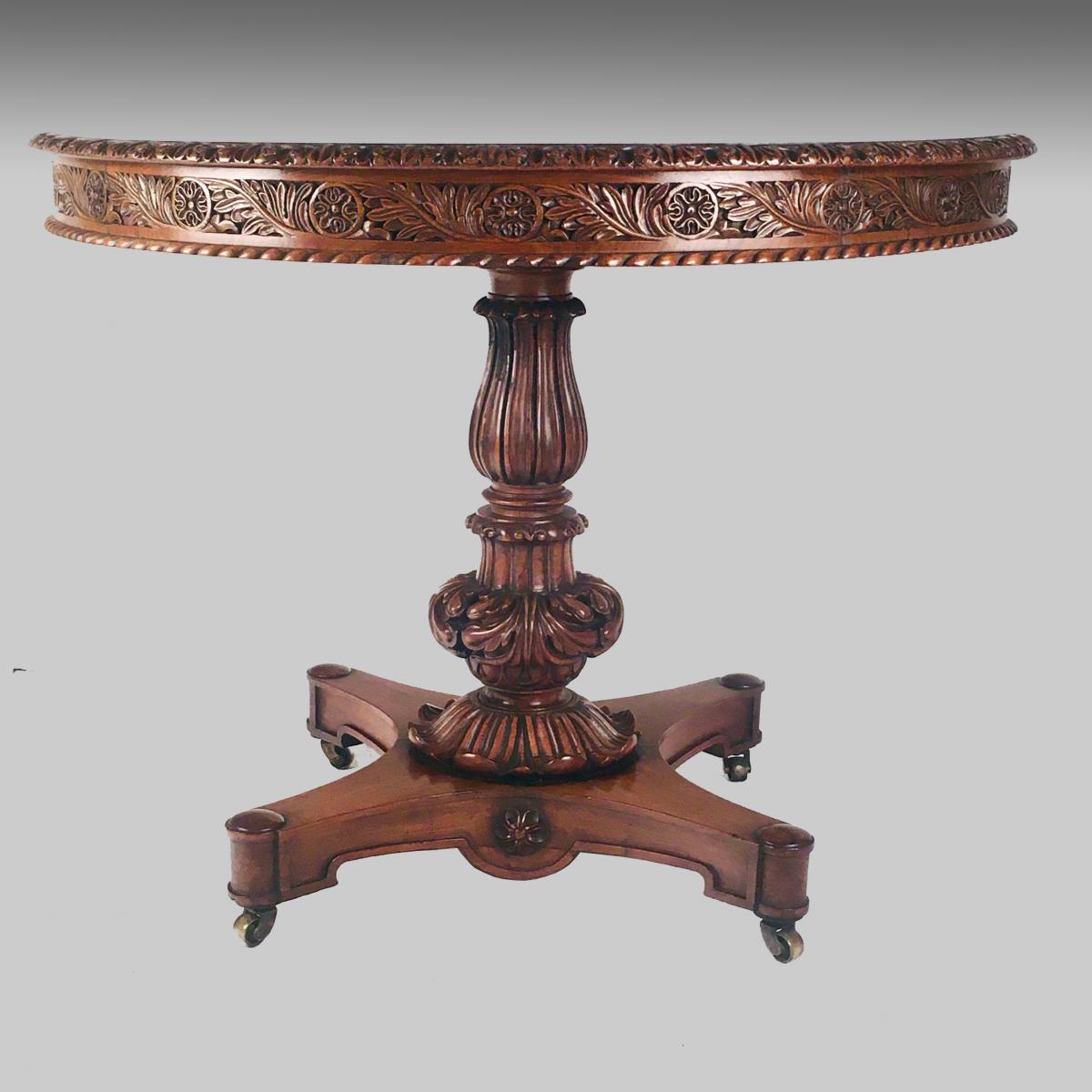 19th century Anglo-Indian rosewood centre table