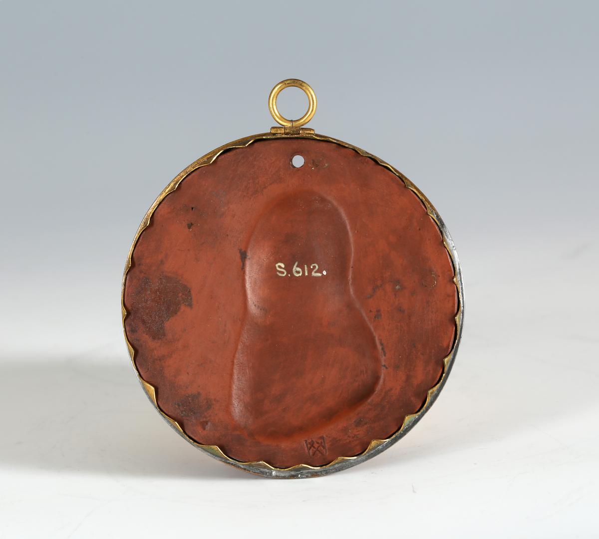 A Meissen Böttger Stoneware Circular Portrait Medallion