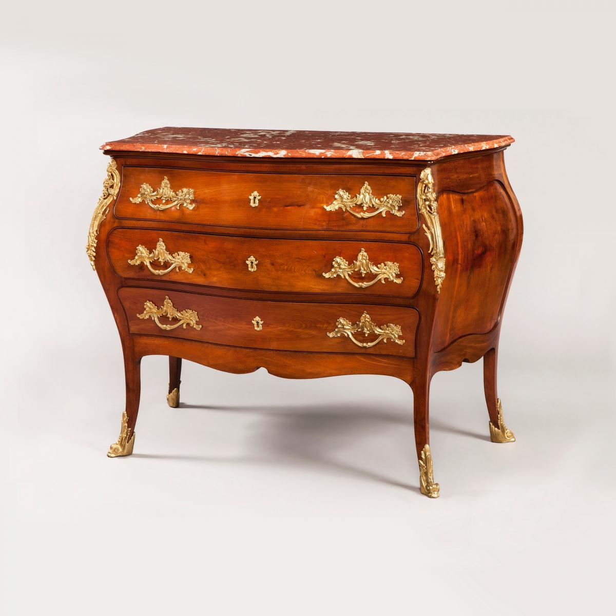 French Antique Mahogany and Ormolu Commodes