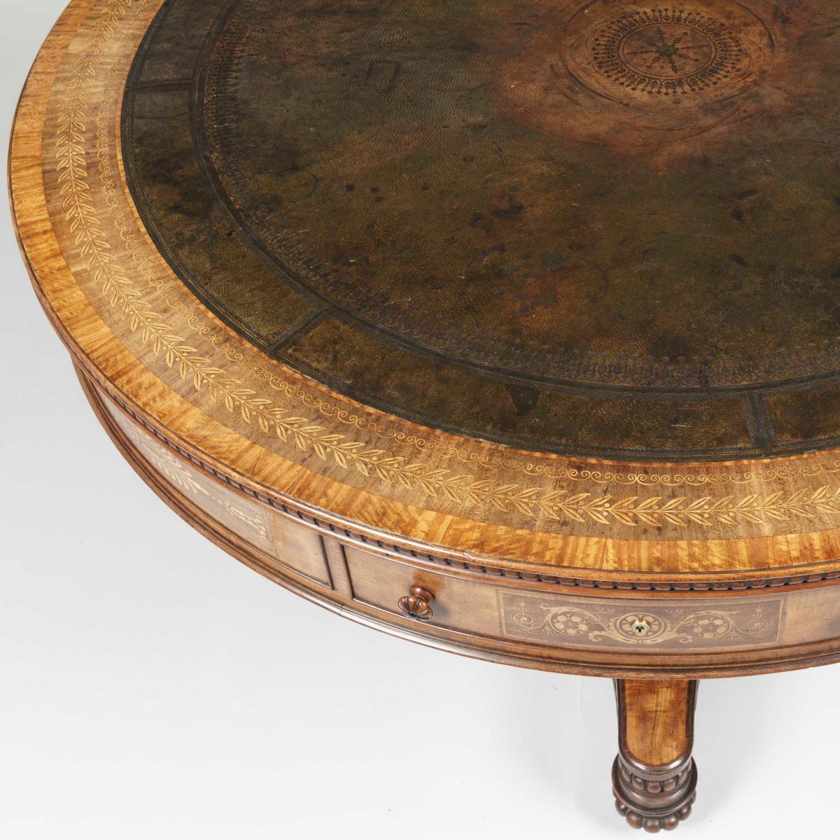 George III Period Drum Top Centre Table
