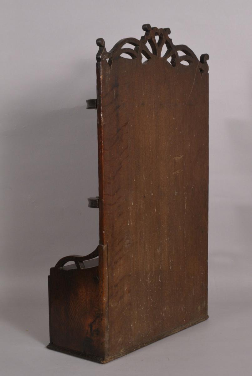 S/4277 Antique 18th Century Welsh Oak Spoon Rack