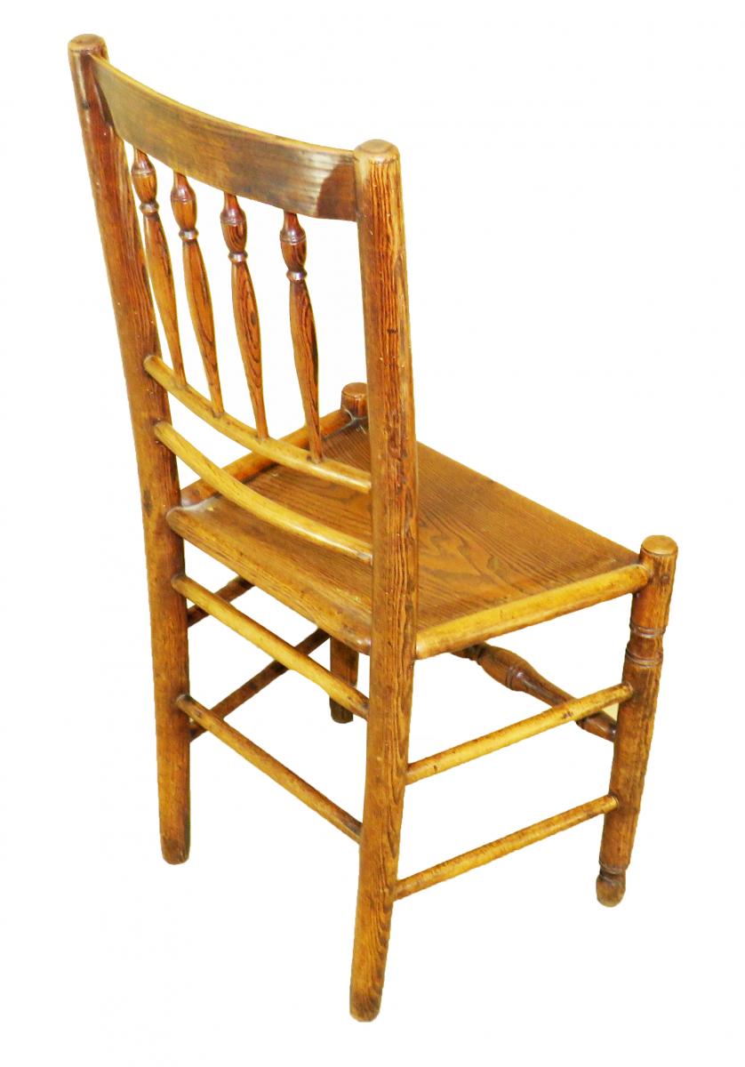 Set Of 6 19th Century Kitchen Dining Chairs