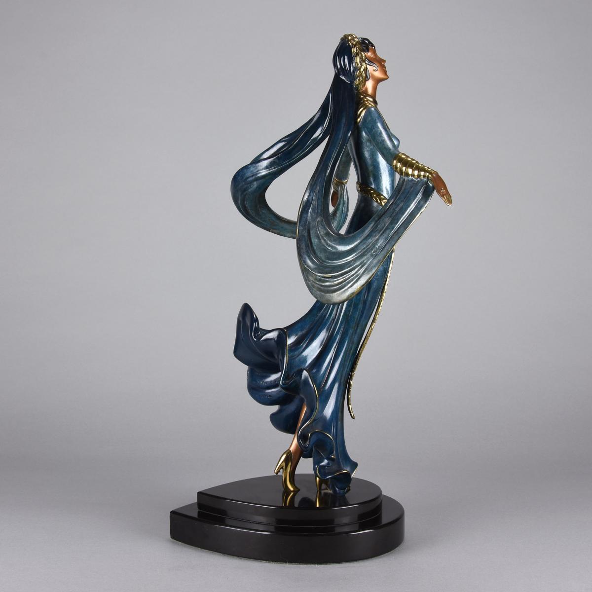 Limited Edition Cold Painted Bronze 'Ecstasy' by Erté