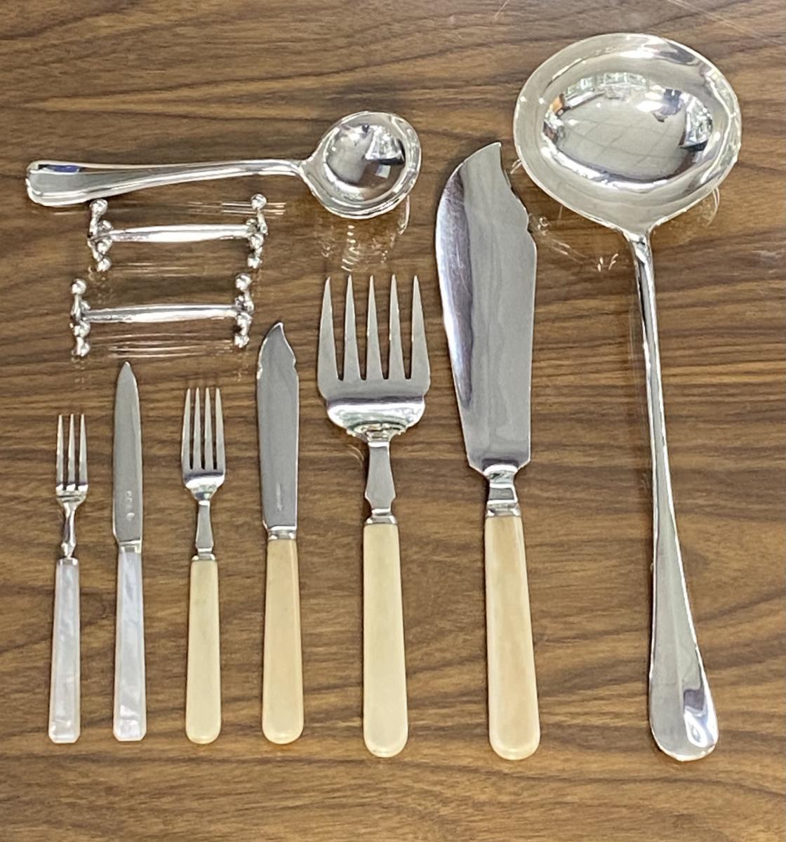 Finnigans silver rattail cutlery flatware set service 