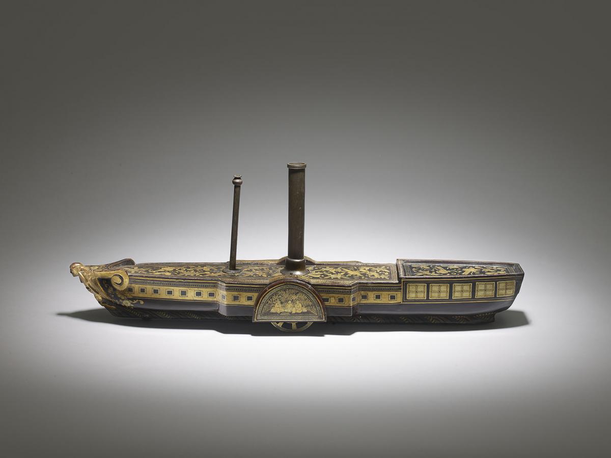 A Rare Chinese Export Lacquer Model of the 'Nemisis' Warship, Circa 1840