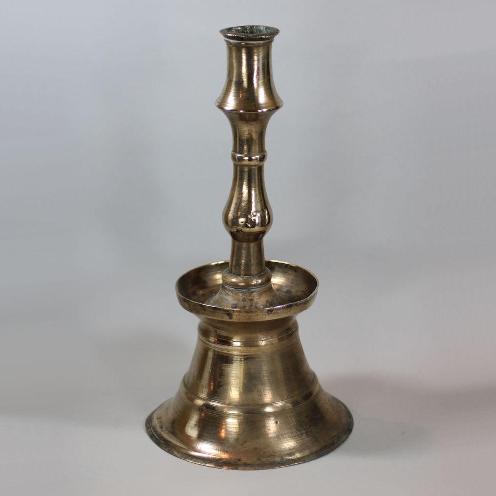 Ottoman/Turkish brass candlestick, 17th century,