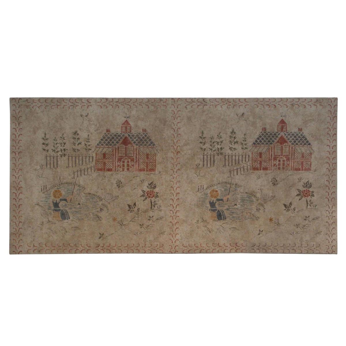 An early-20th century, Scandinavian, painted wall hanging