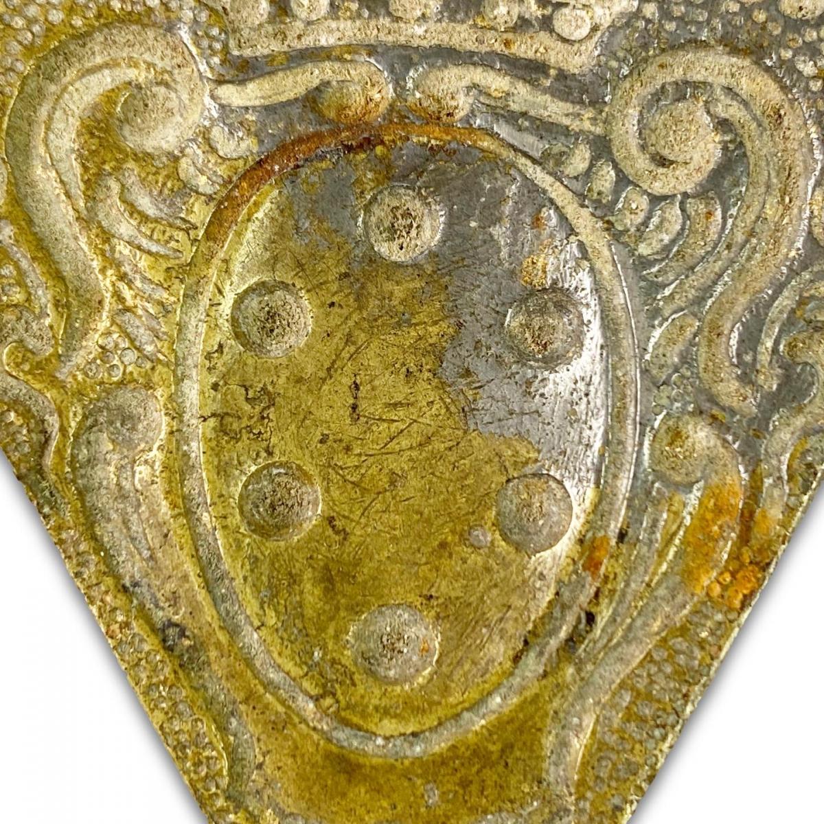 Bronze die with the Medici family coat of arms. Italian, late 17th century
