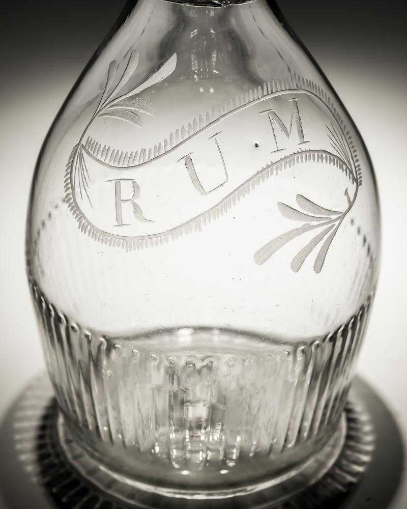 An Engraved Irish Rum Decanter Attributed to Cork & Co