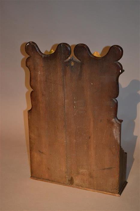 A George III oak spoon rack