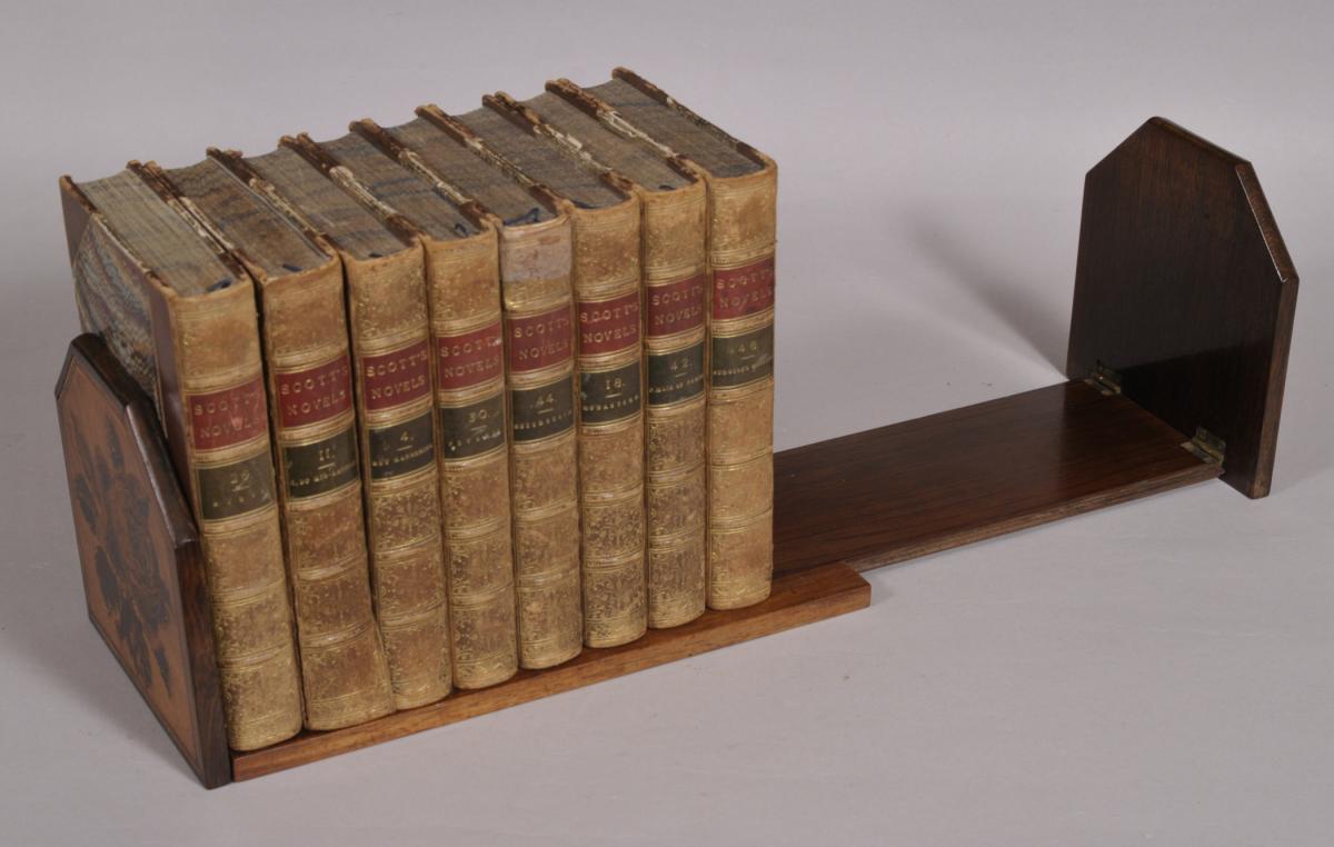 S/4372 Antique Treen 19th Century Tunbridge Ware Book Stand