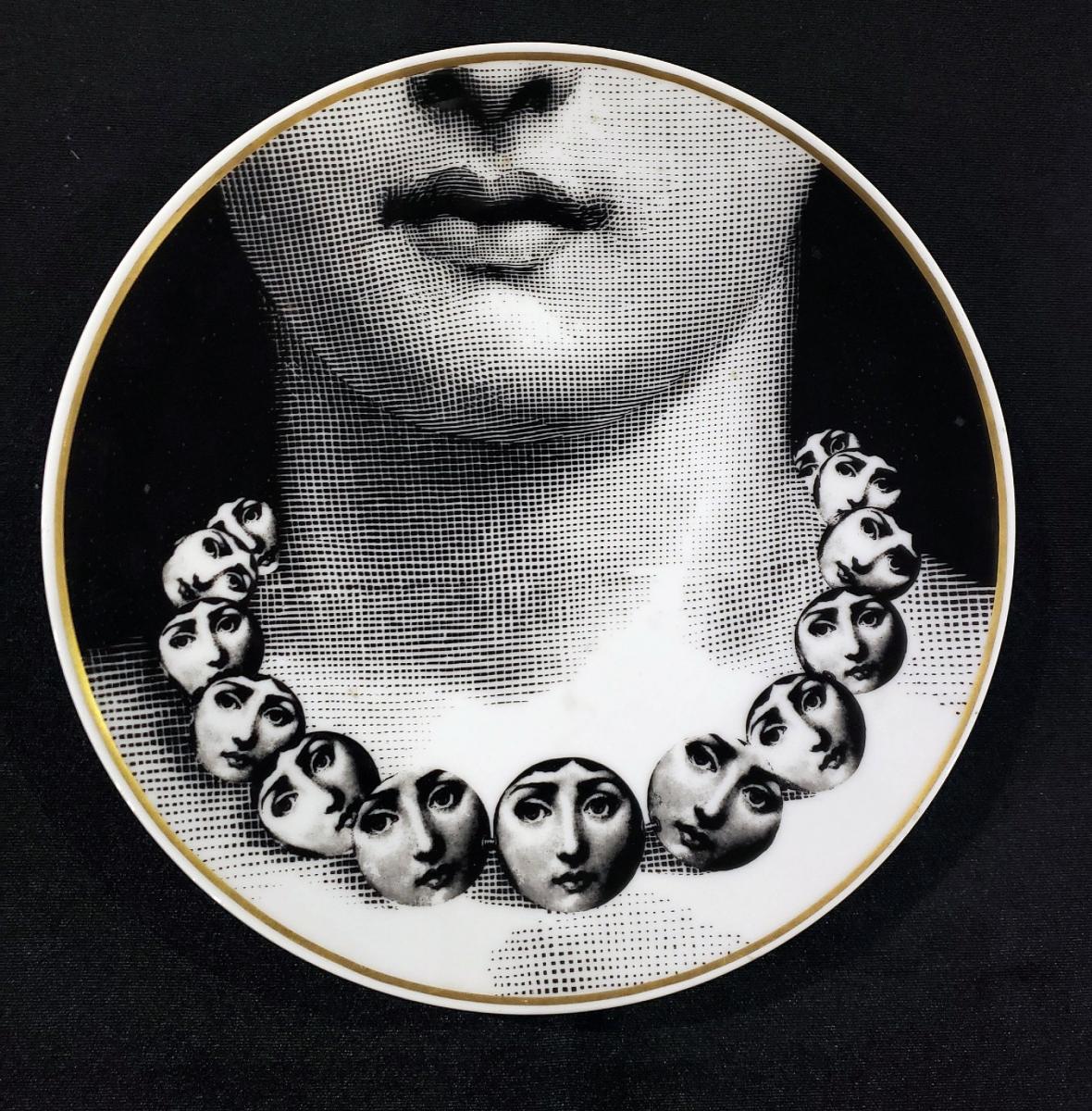 Fornasetti Rosenthal Plate- Temi e Variazioni-Themes and Variation Circa 1980s