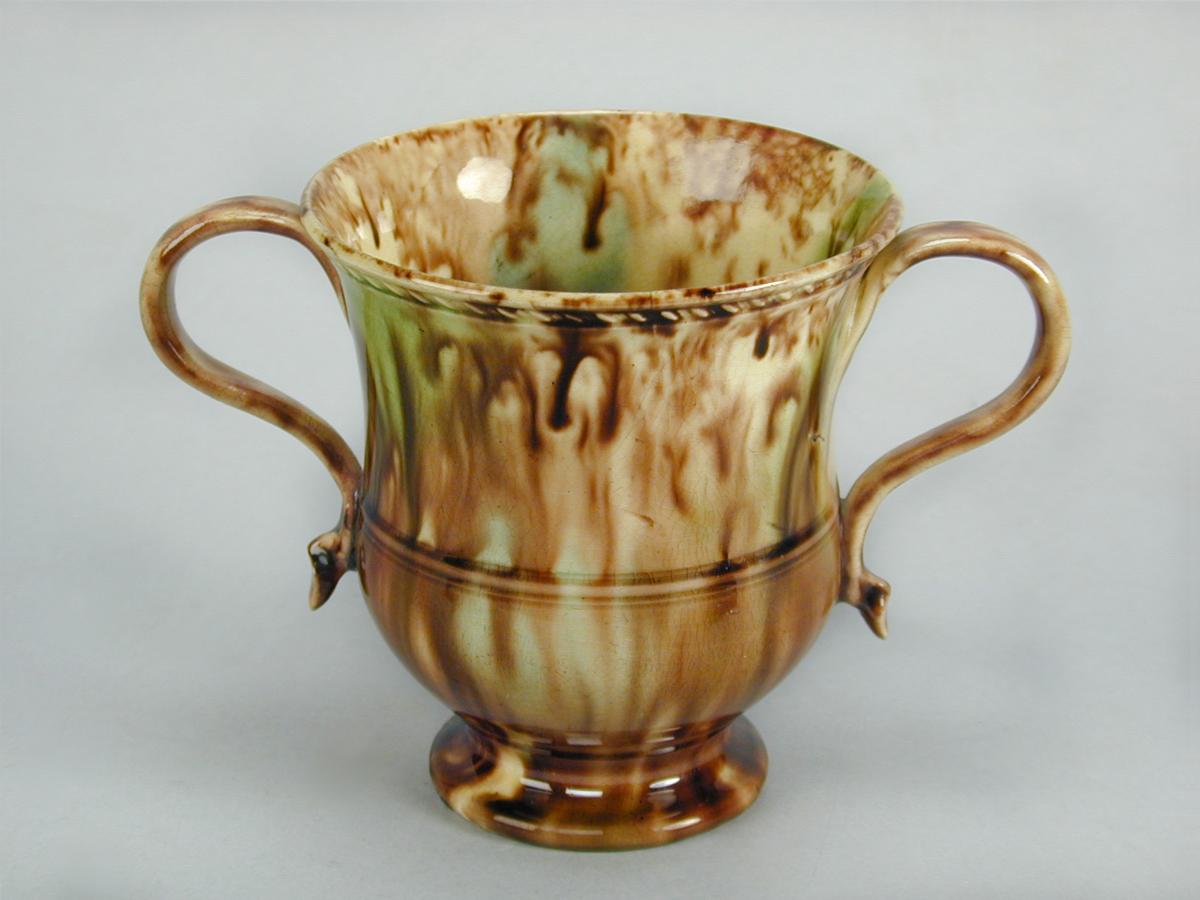Staffordshire loving cup of Whieldon type, c.1780