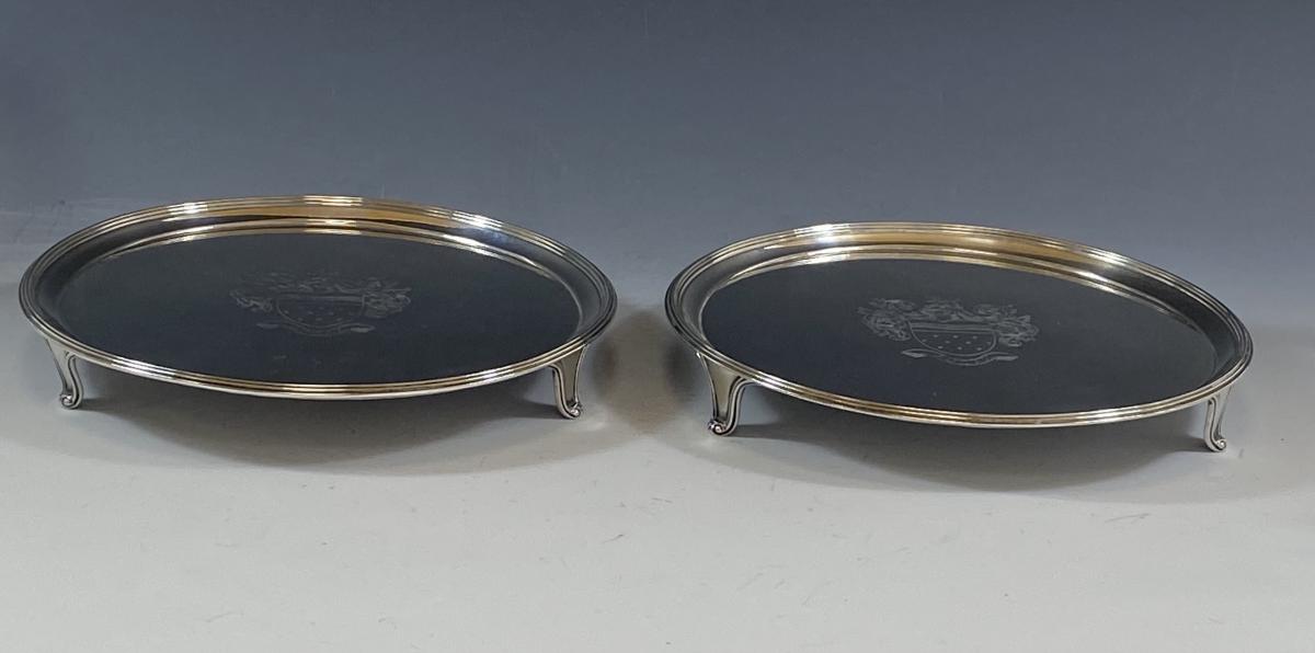 Georgian silver salvers 1792 Hannam and Crouch 