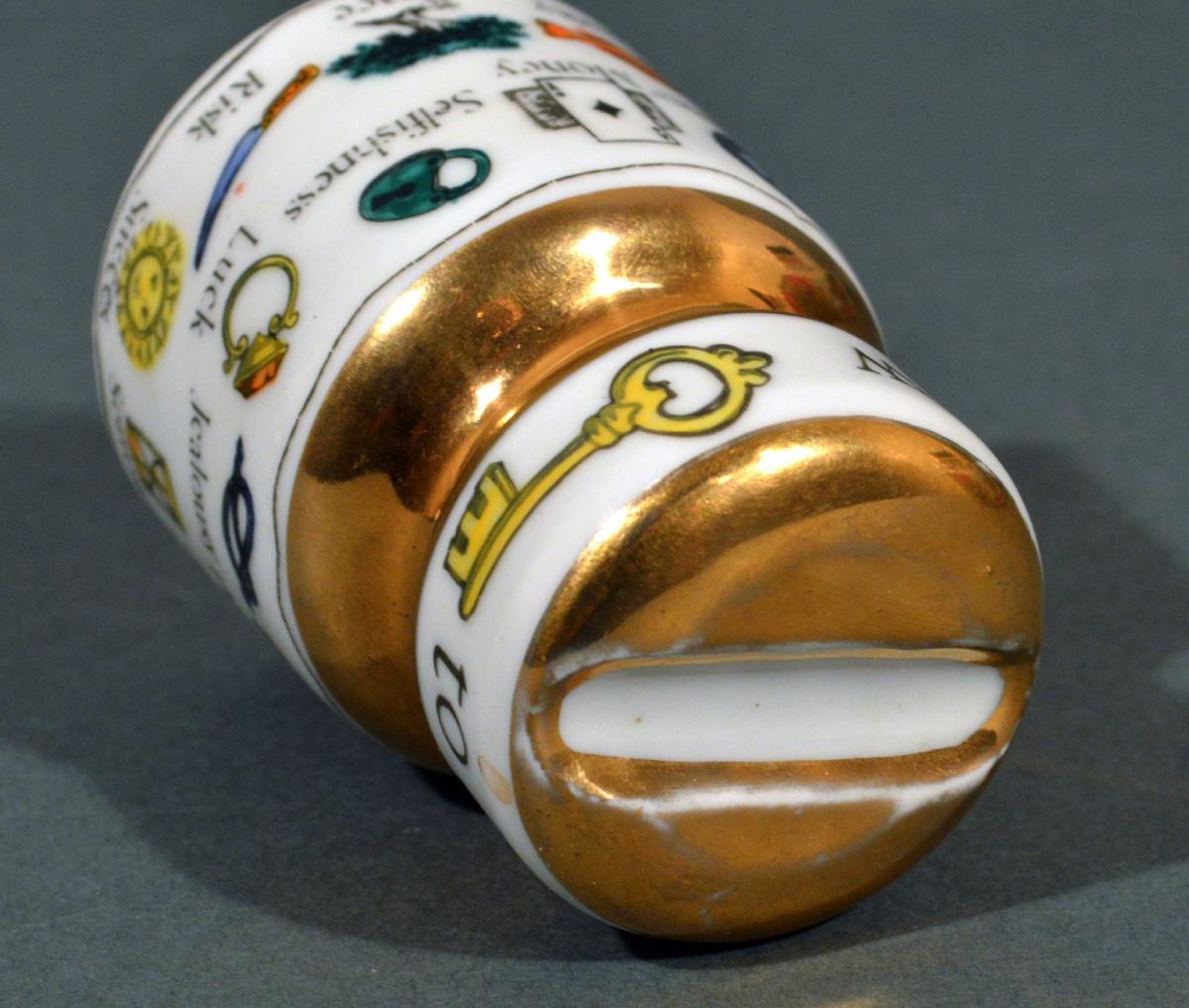 Vintage Piero Fornasetti Insulator Paperweight- "The New Key To Dreams", Late 1950's