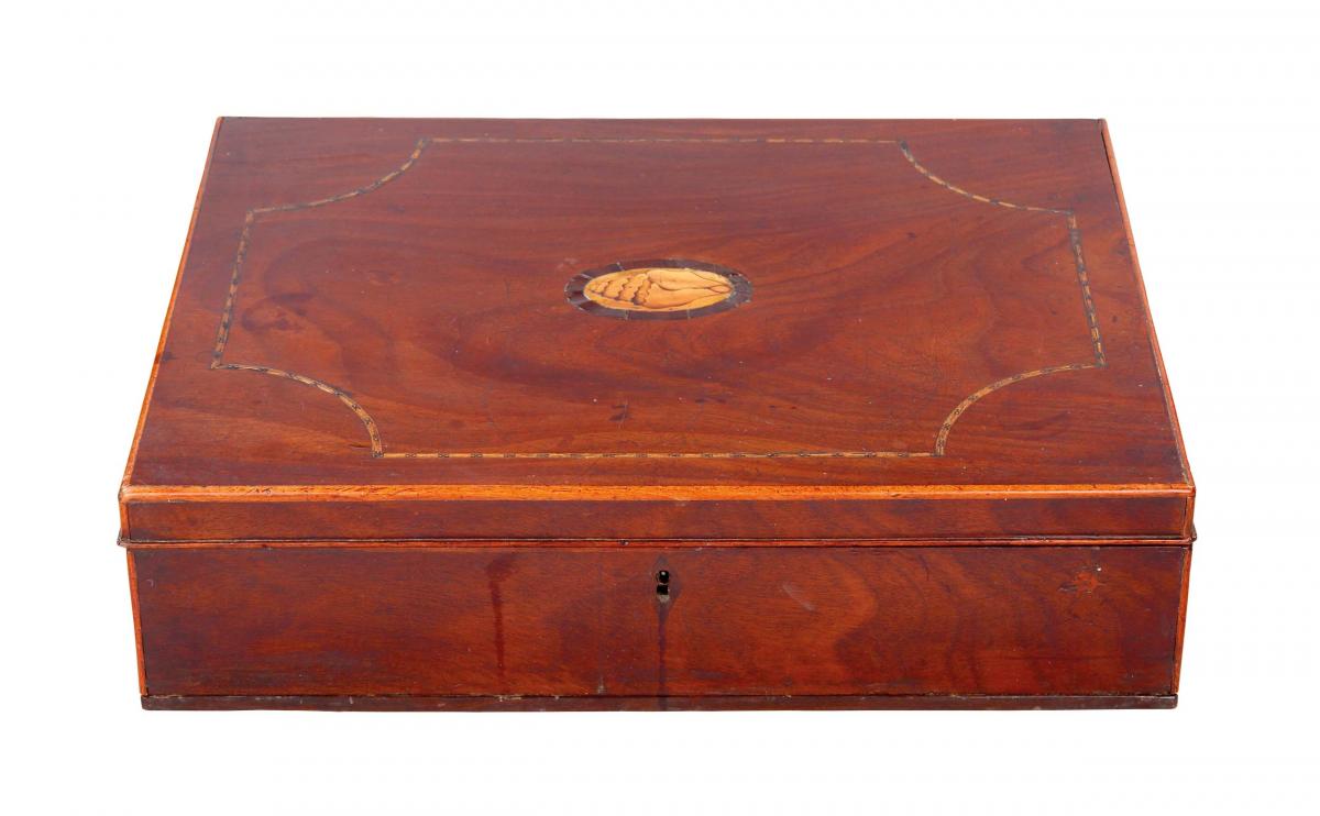 English Georgian Mahogany Collectors Table Box