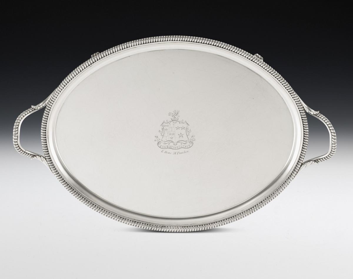 A very fine George III Two Handled Tray made in London in 1801 by Crouch & Hannam