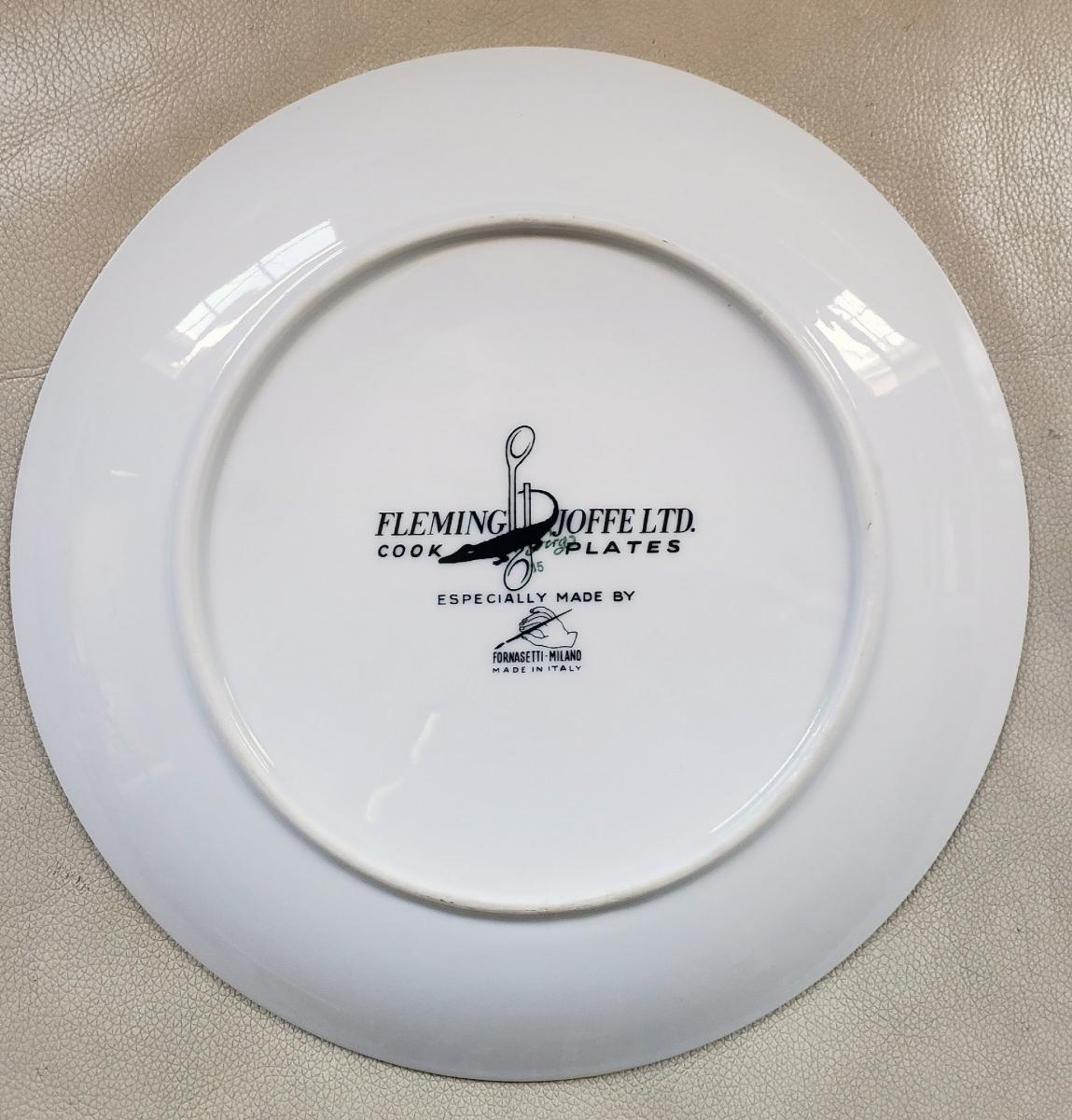 Piero Fornasetti Fleming Joffe Porcelain Recipe Plate, Elephant Ear Soup, 1960s