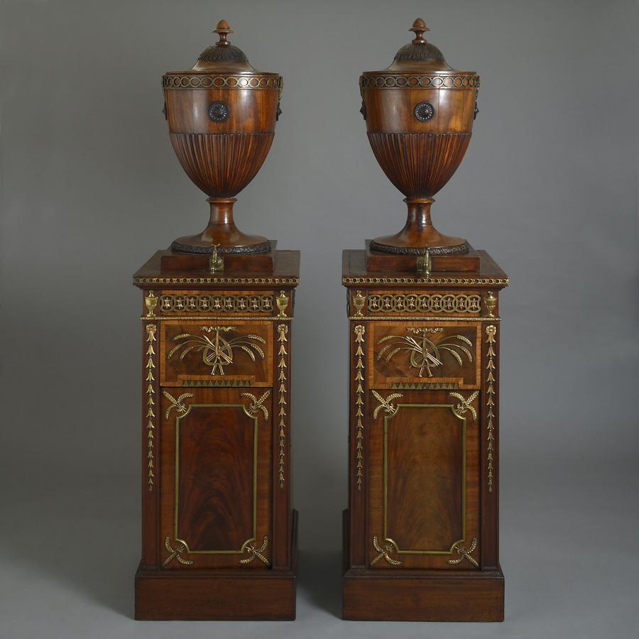 A Serious Pair of Chippendale Period Dining Room Urns